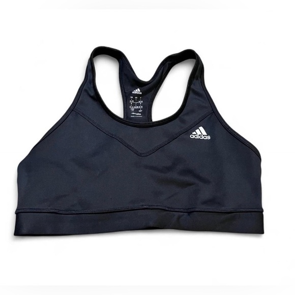 adidas Other - adidas Black Racerback Sports Bra with Subtle Logo